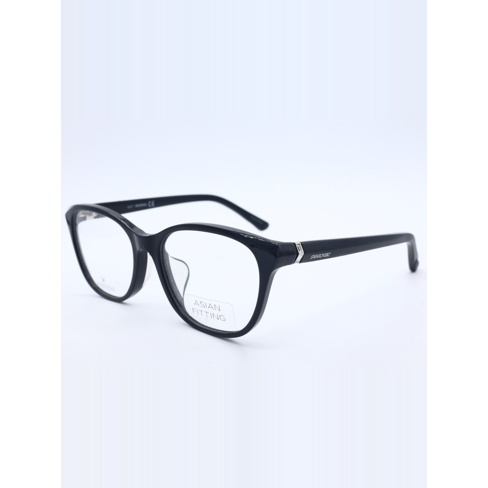 SWAROVSKI SW 5234-D 001 Black Womens Semi Cat Eye Eyeglasses 53-17-140